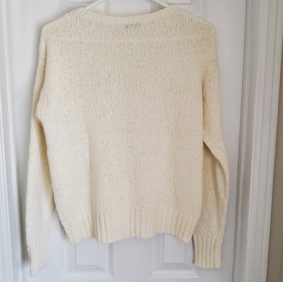 Talula EUC Cream Loose Knit Crewneck Sweat… - Picture 6 of 7